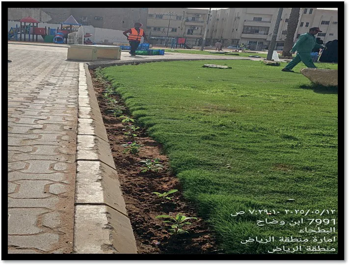 تشغيل وصيانة المزروعات والحدائق – بلدية البطحاء، الرياض